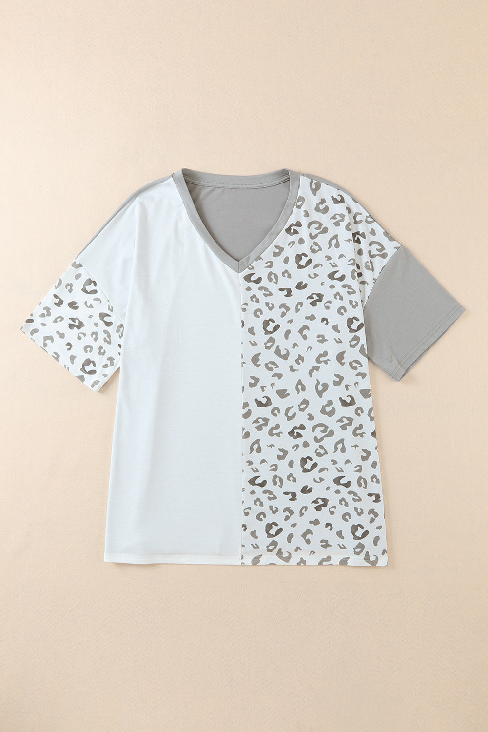 Plus Size Leopard V-Neck T-Shirt - nailedmoms