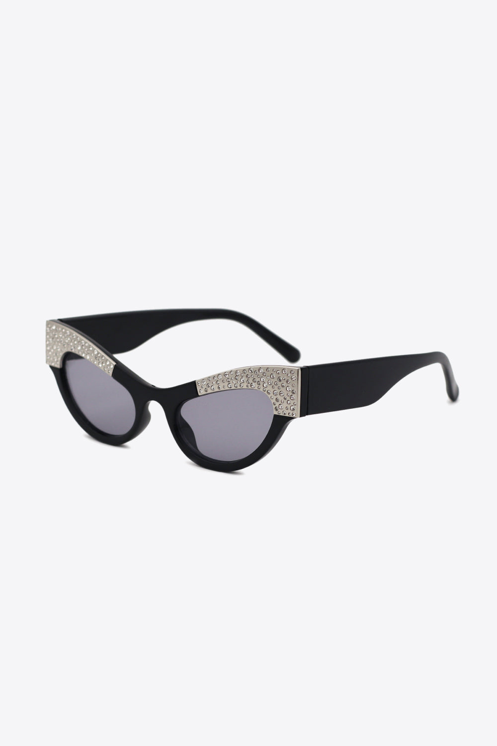 UV400 Rhinestone Trim Cat-Eye Sunglasses - nailedmoms
