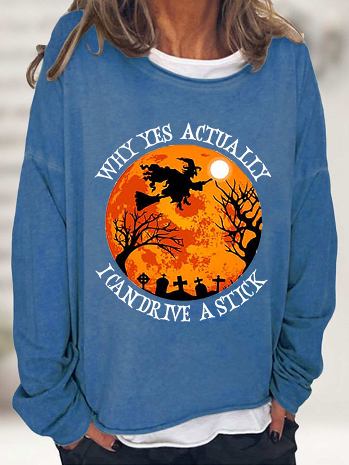 Full Size Graphic Round Neck Sweatshirt - nailedmoms