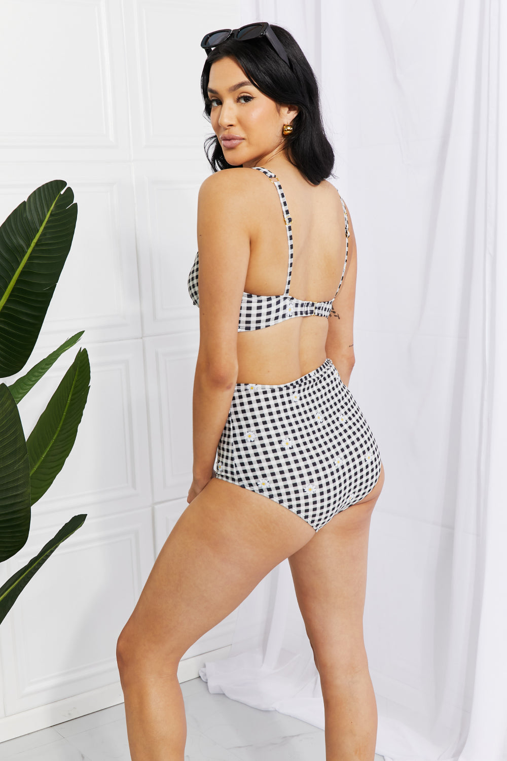 Marina West Swim Take A Dip Twist High-Rise Bikini in Black - nailedmoms