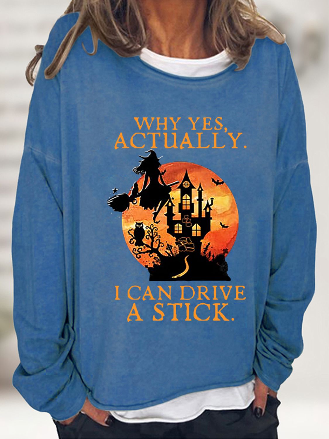Full Size Graphic Round Neck Dropped Shoulder Sweatshirt - nailedmoms