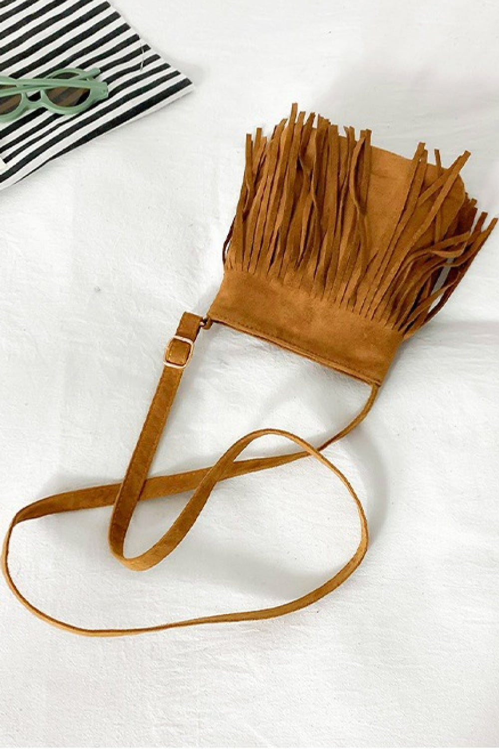 PU Leather Crossbody Bag with Fringe - nailedmoms