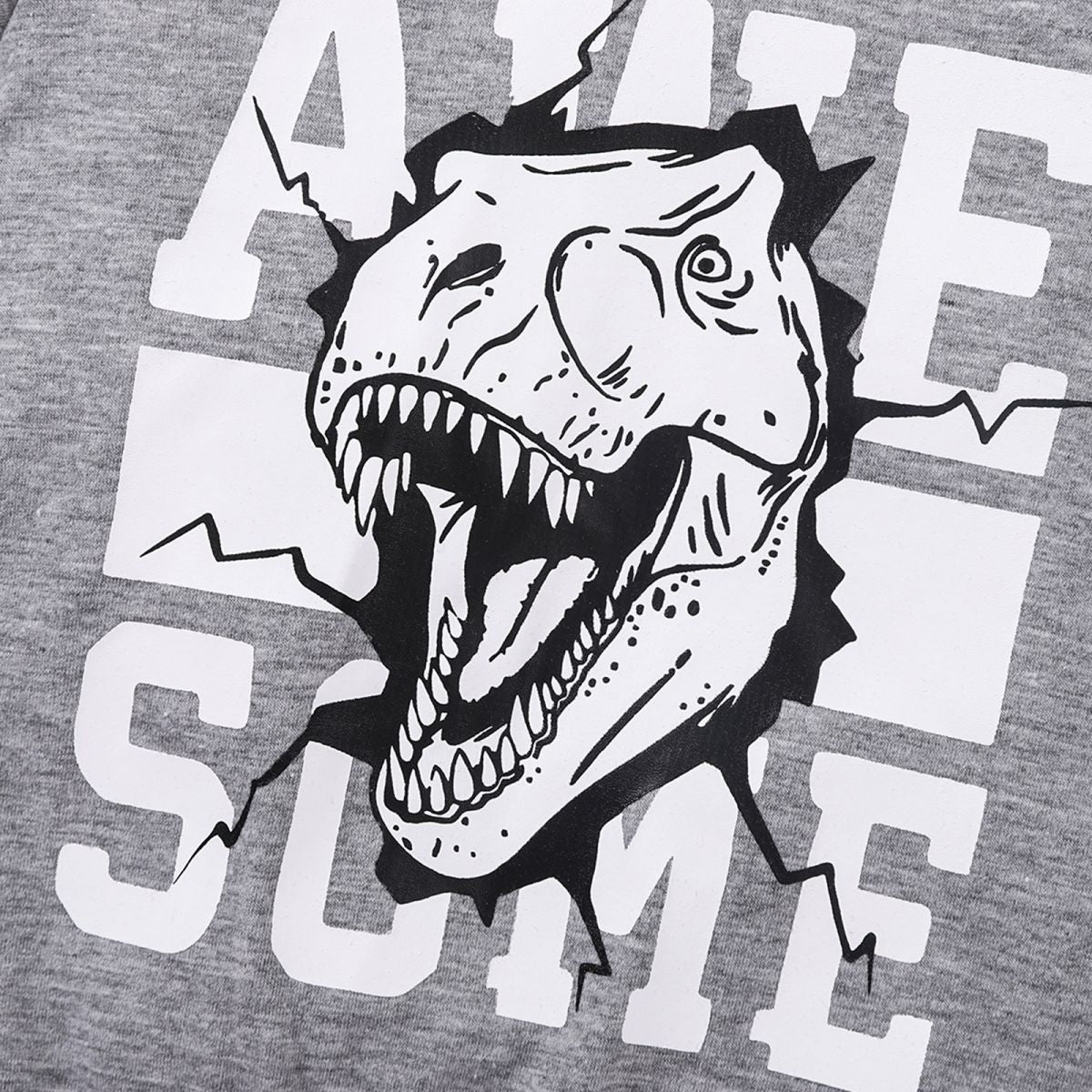 Kids Graphic Sweatshirt and Dinosaur Print Joggers Set - nailedmoms