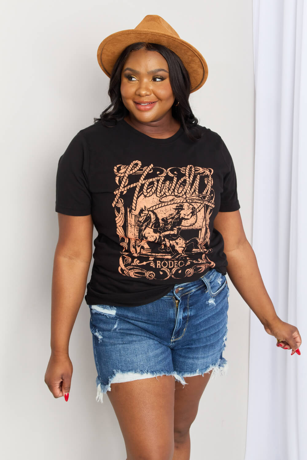 mineB Full Size Graphic Round Neck Tee - nailedmoms