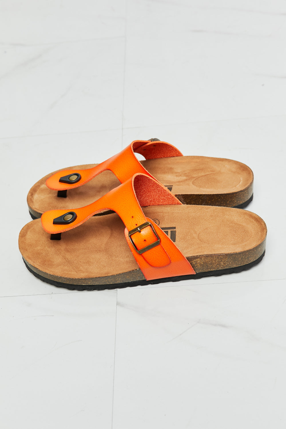 MMShoes Drift Away T-Strap Flip-Flop in Orange - nailedmoms