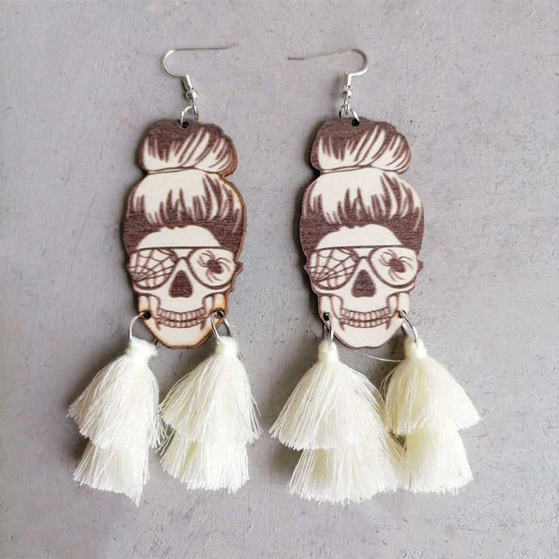 Spider Grandma Tassel Detail Dangle Earrings - nailedmoms