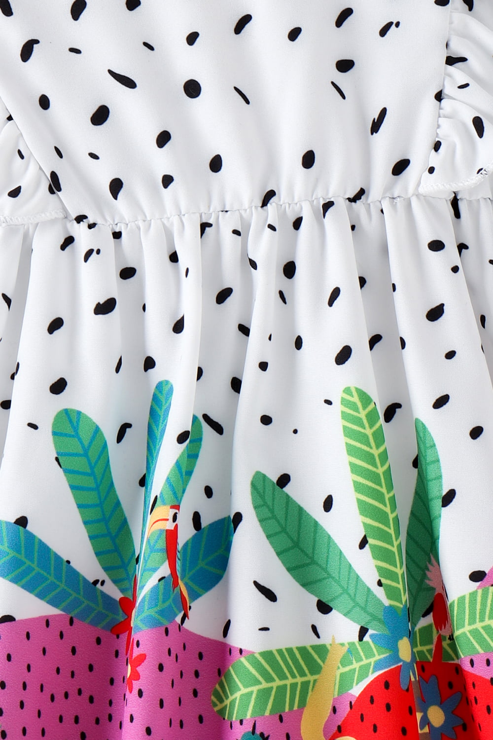 Girls Printed Ruffled Dress - nailedmoms
