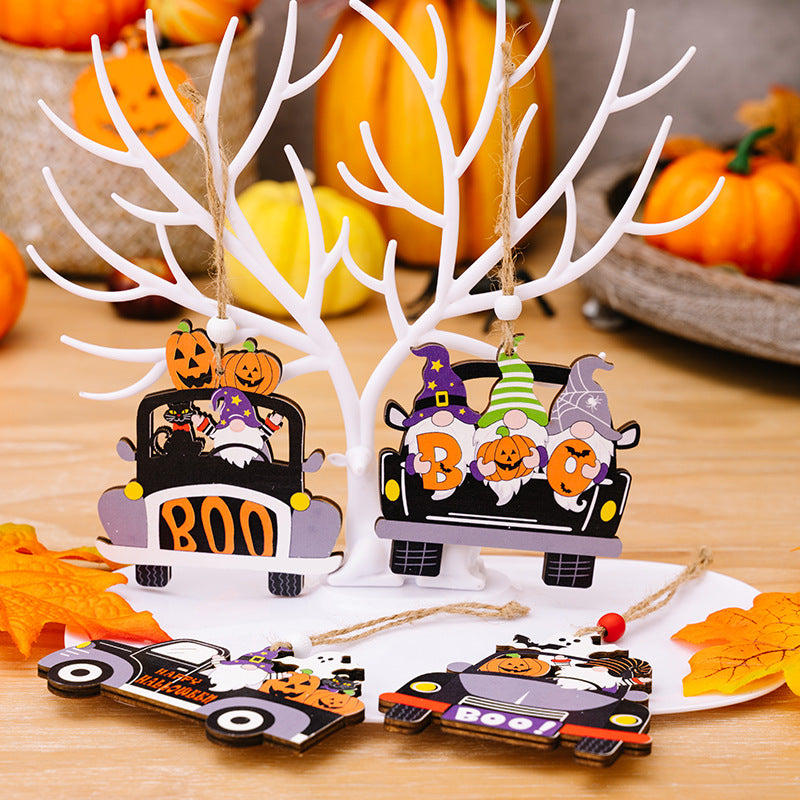 4-Piece Halloween Element Car-Shape Hanging Widgets - nailedmoms