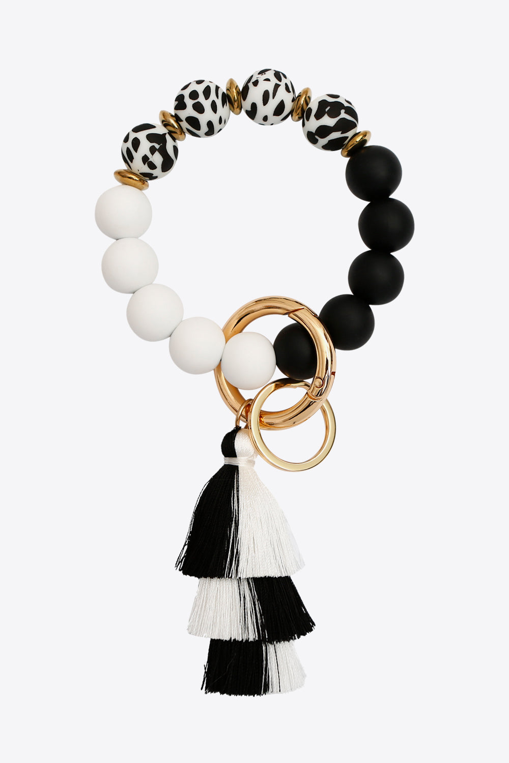 Beaded Keychain with Layered Tassel - nailedmoms