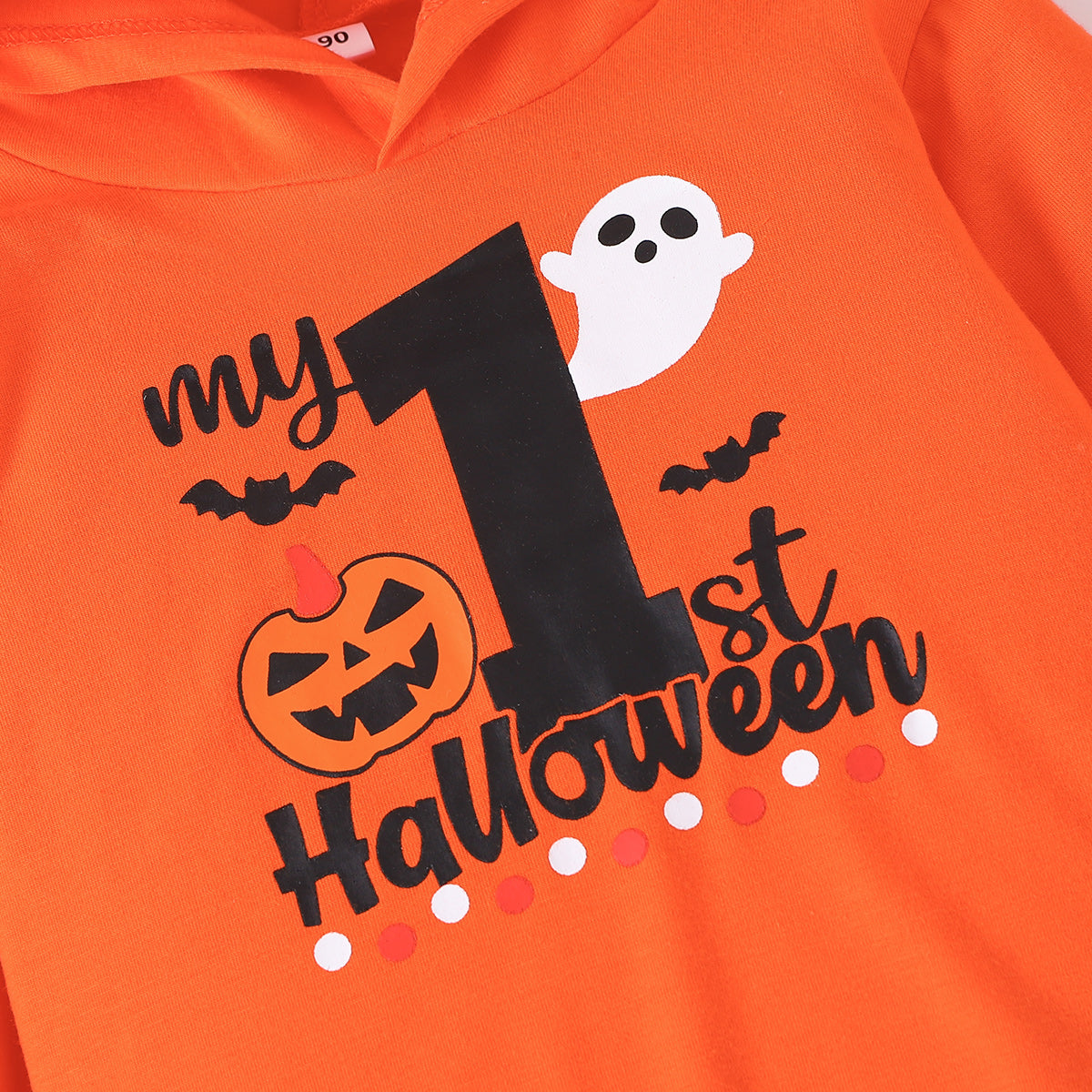BOO Graphic Long Sleeve Hoodie and Printed Pants Set - nailedmoms