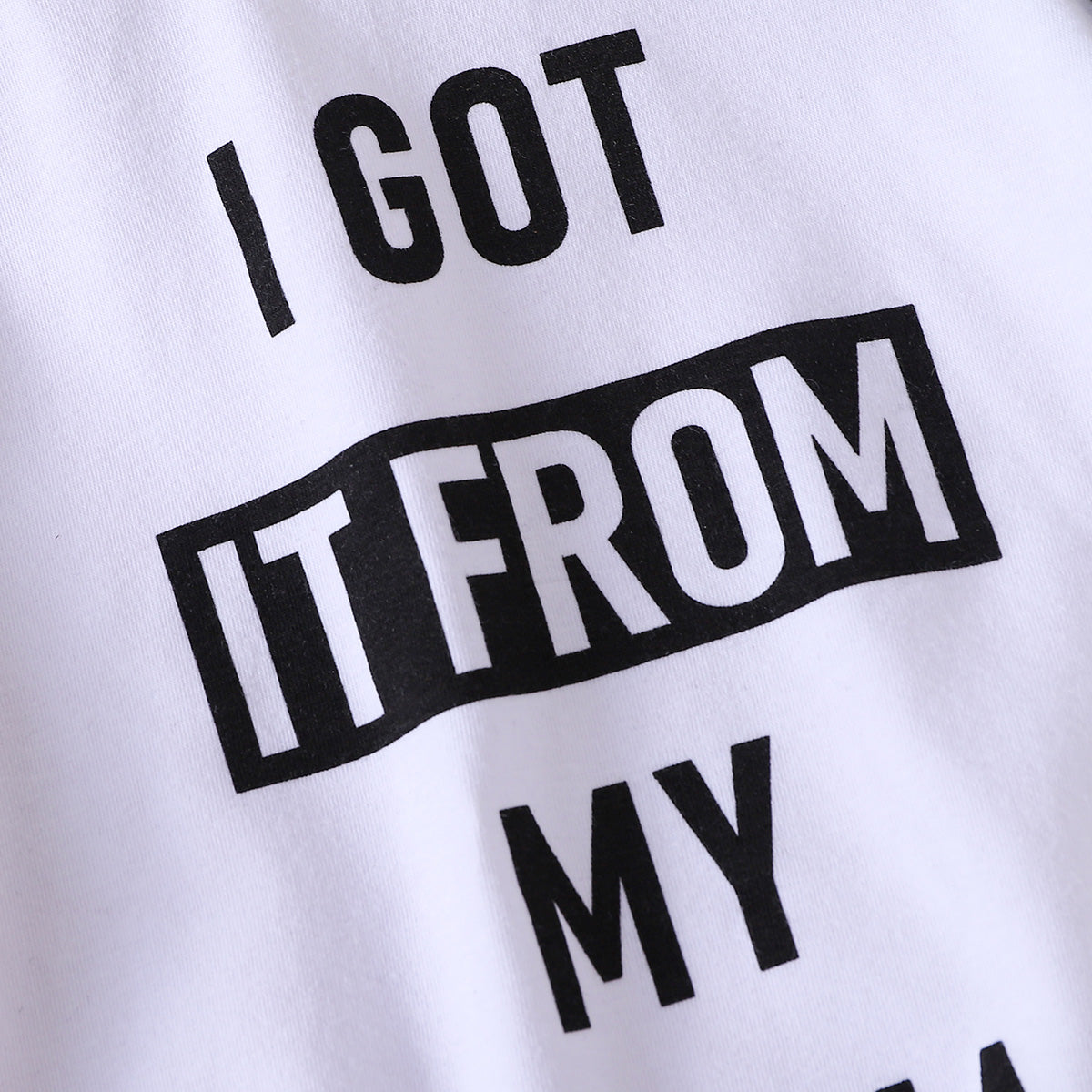 Kids I GOT IT FROM MY MAMA Graphic Tee and Shorts Set - nailedmoms