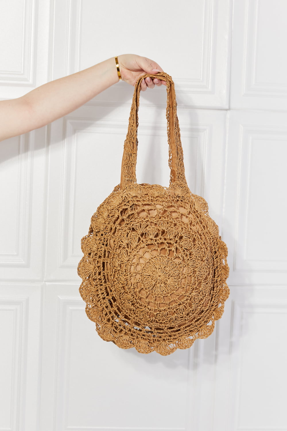 Justin Taylor Brunch Time Straw Rattan Handbag - nailedmoms
