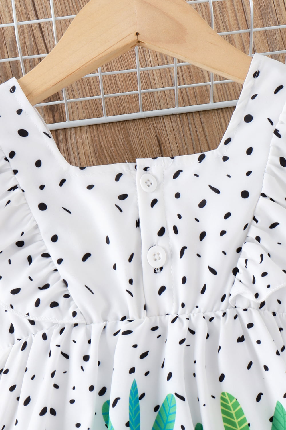 Girls Printed Ruffled Dress - nailedmoms