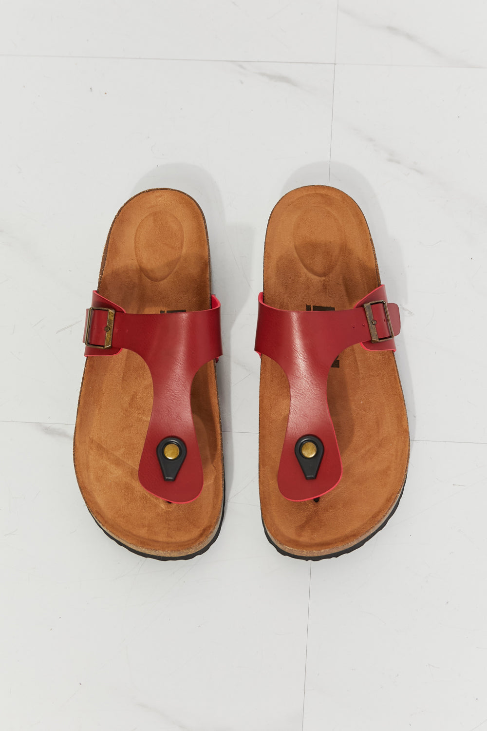 MMShoes Drift Away T-Strap Flip-Flop in Wine - nailedmoms