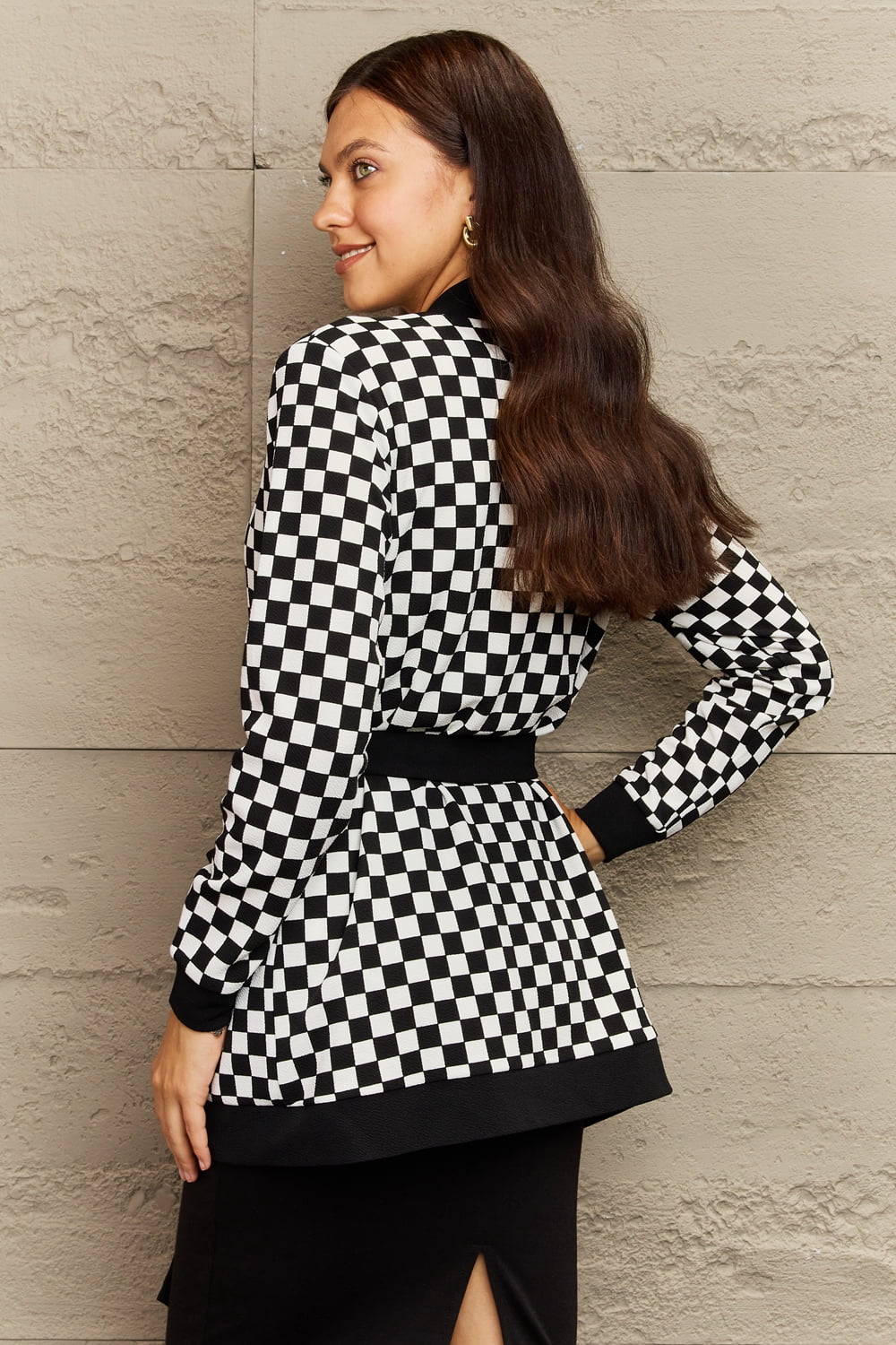 Ninexis Full Size Plaid Tie Waist Pocketed Cardigan - nailedmoms