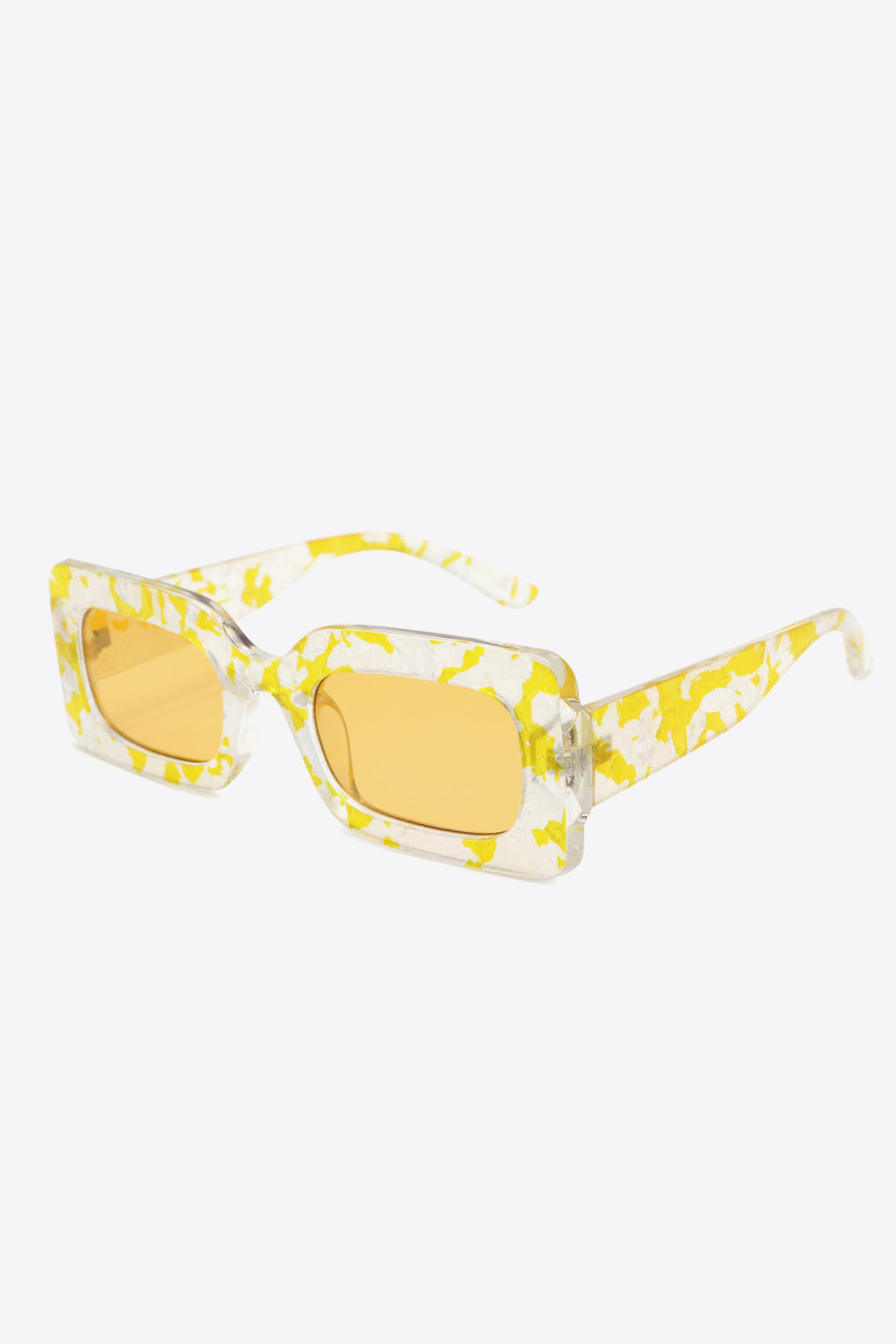 Tortoiseshell Rectangle Polycarbonate Sunglasses - nailedmoms