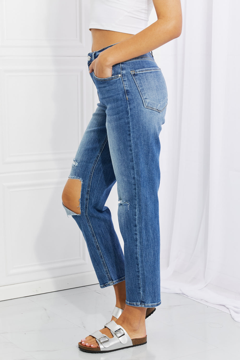 RISEN Full Size Emily High Rise Relaxed Jeans - nailedmoms