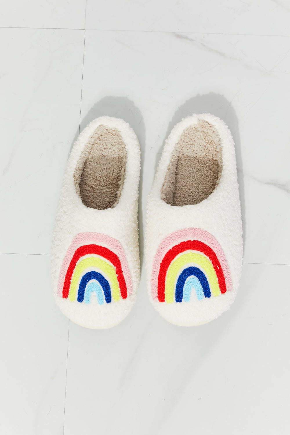 MMShoes Rainbow Plush Slipper - nailedmoms