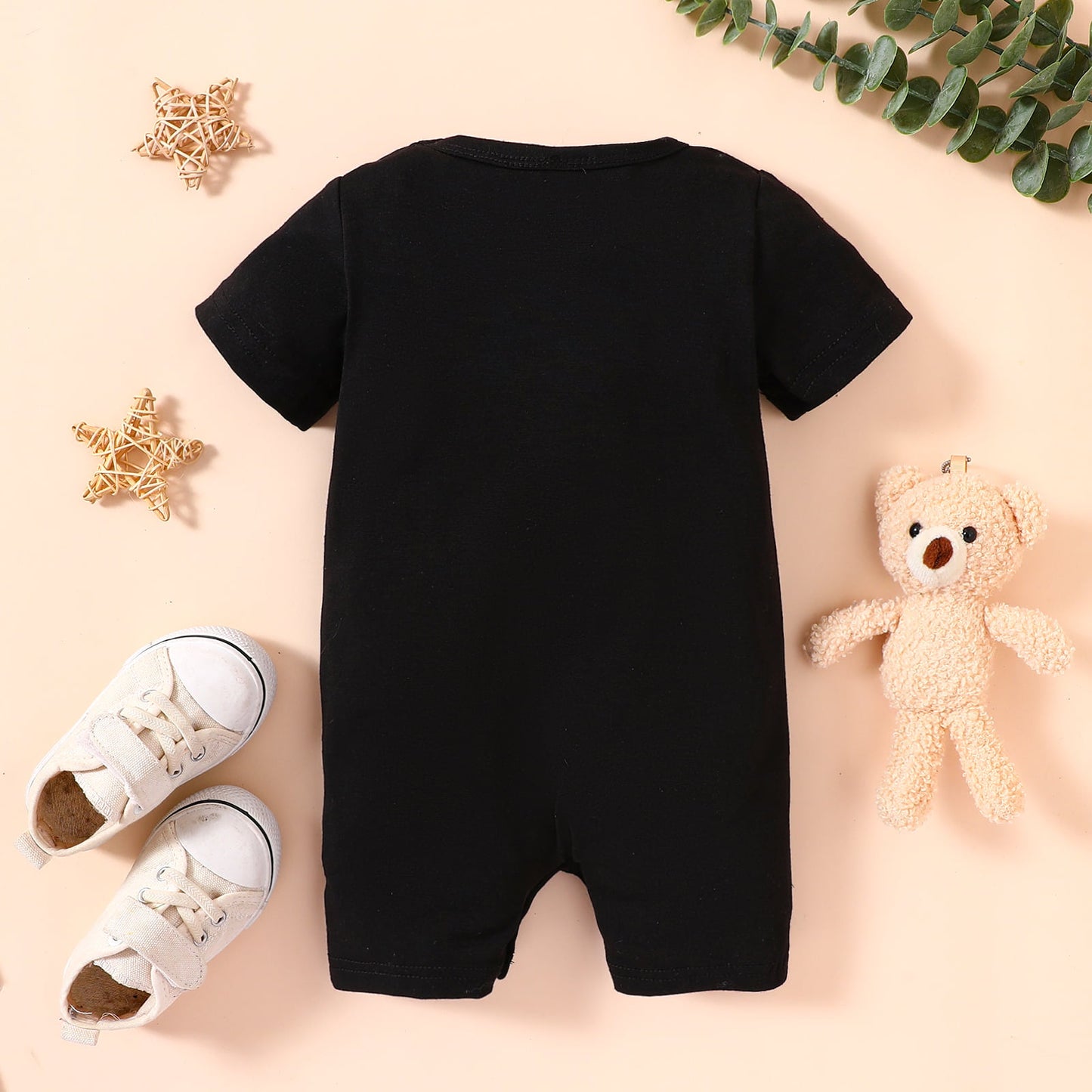 Baby Bear Graphic Short Sleeve Romper - nailedmoms