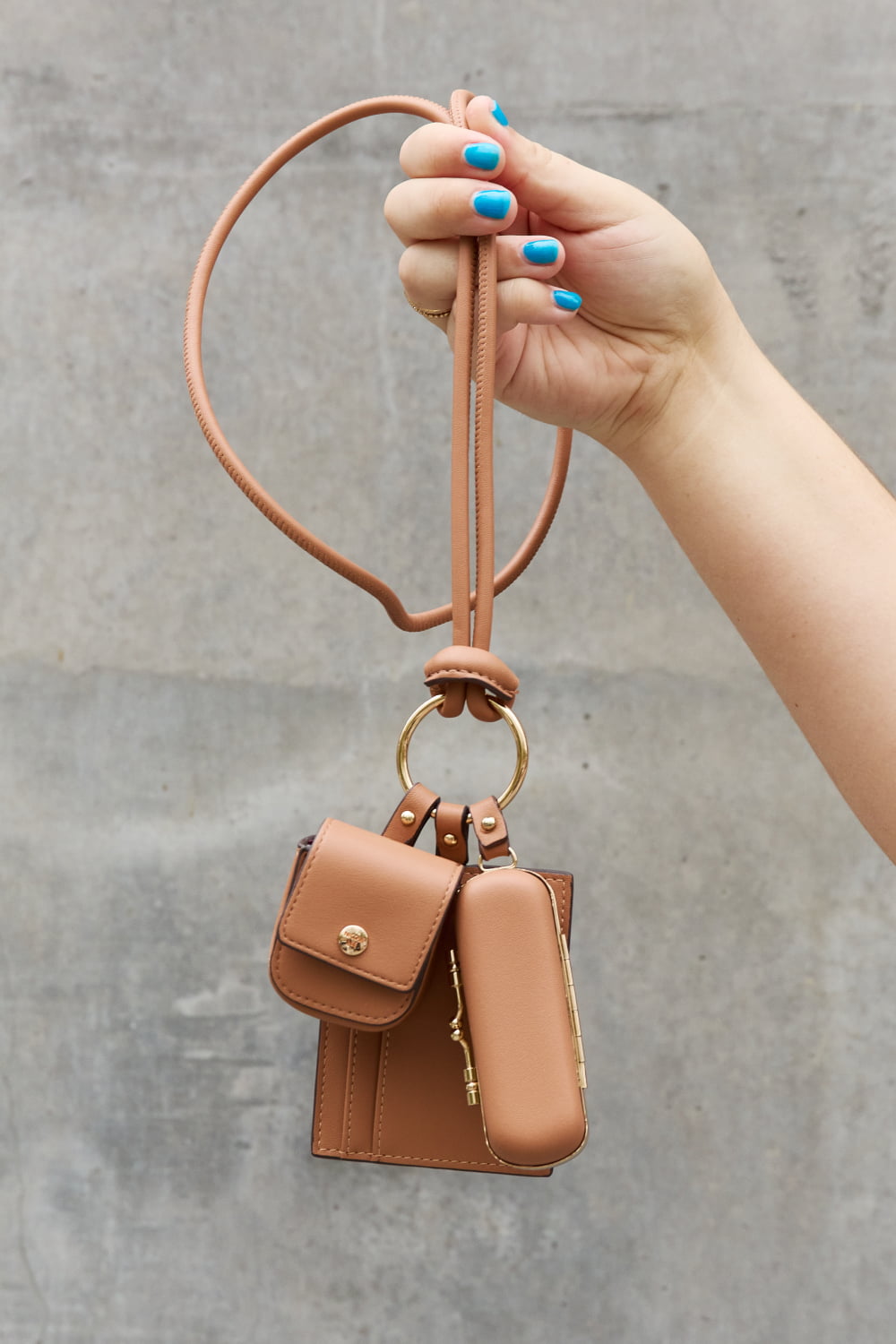 Nicole Lee USA Vegan Leather 3-Piece Lanyard Set - nailedmoms