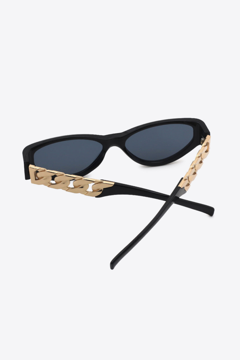 Chain Detail Temple Cat Eye Sunglasses - nailedmoms