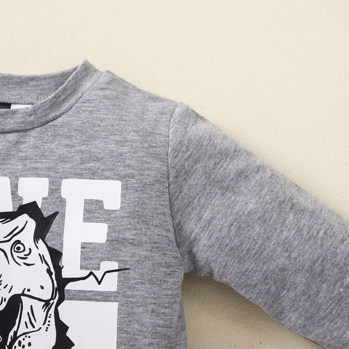 Kids Graphic Sweatshirt and Dinosaur Print Joggers Set - nailedmoms