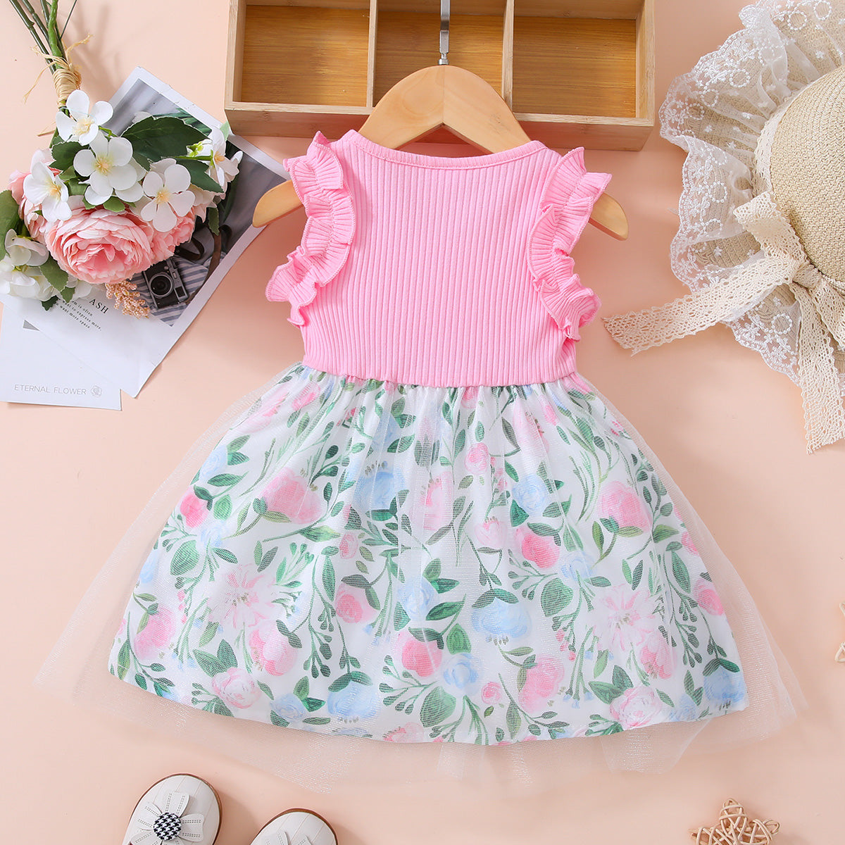 Baby Girl Floral Bow Detail Dress - nailedmoms