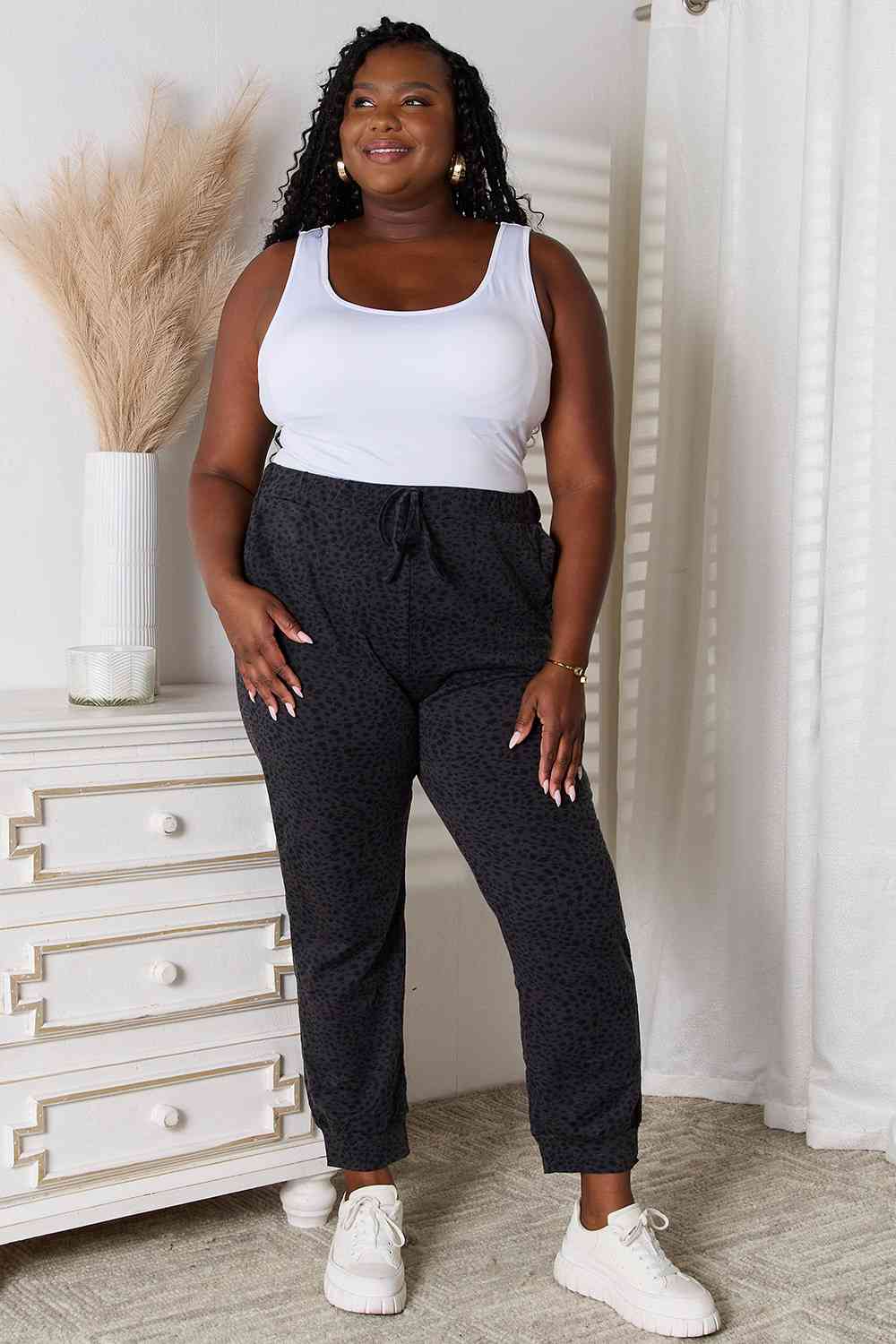 Basic Bae Leopard Print Joggers with Pockets - nailedmoms