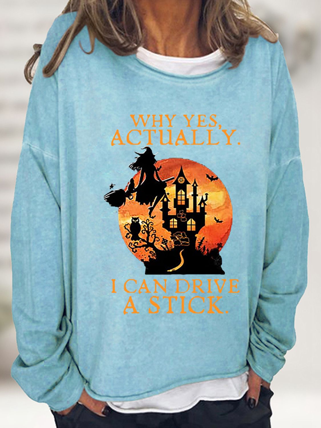 Full Size Graphic Round Neck Dropped Shoulder Sweatshirt - nailedmoms