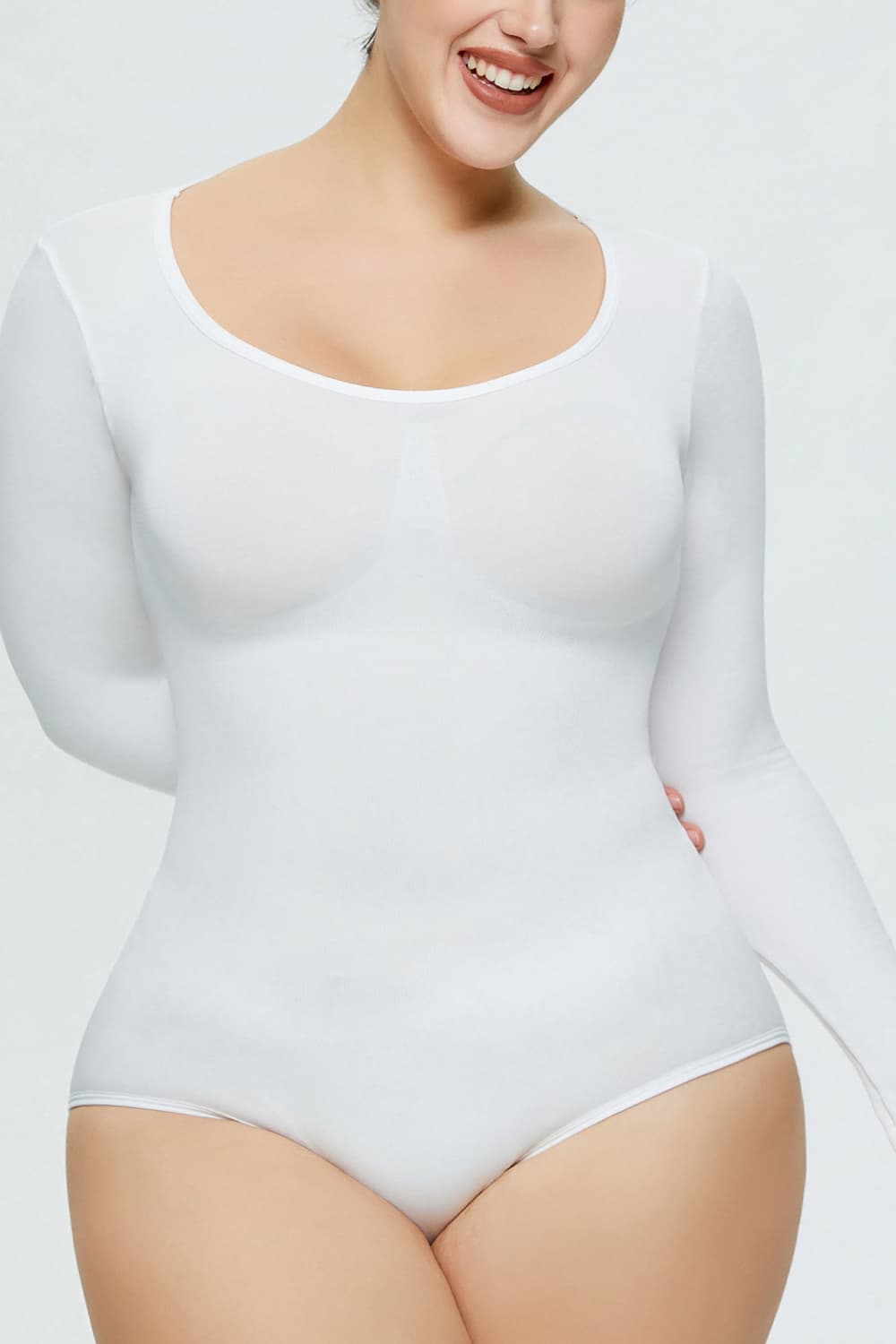 Long Sleeve Shaping Bodysuit - nailedmoms
