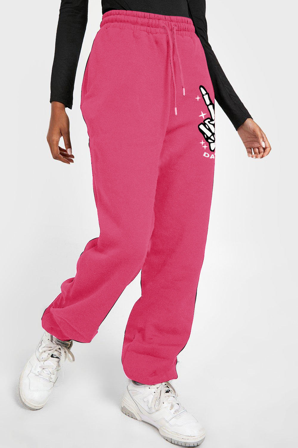 Simply Love Simply Love Full Size Drawstring DAY YOU DESERVE Graphic Long Sweatpants - nailedmoms