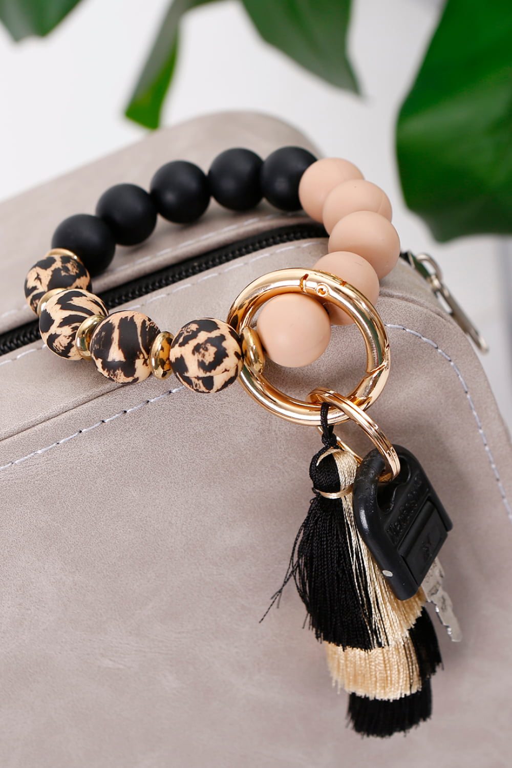 Beaded Keychain with Layered Tassel - nailedmoms