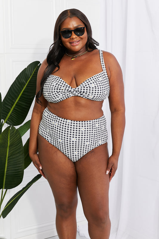 Marina West Swim Take A Dip Twist High-Rise Bikini in Black - nailedmoms