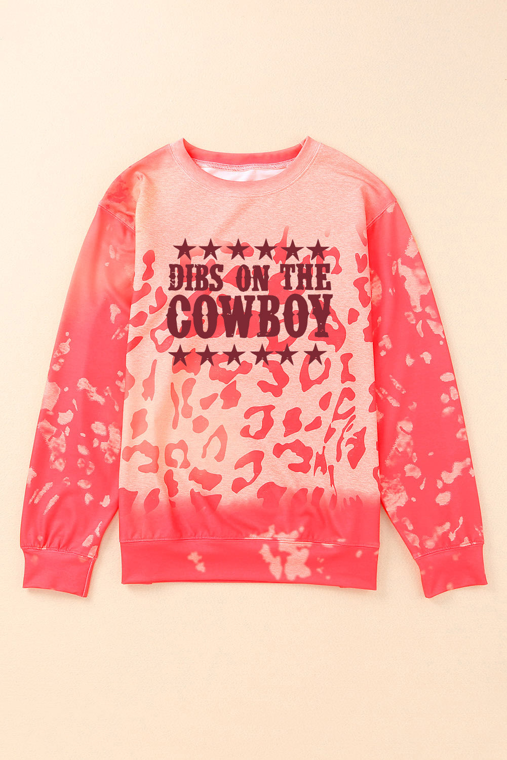 Round Neck Dropped Shoulder DIBS ON THE COWBOY Graphic Sweatshirt - nailedmoms