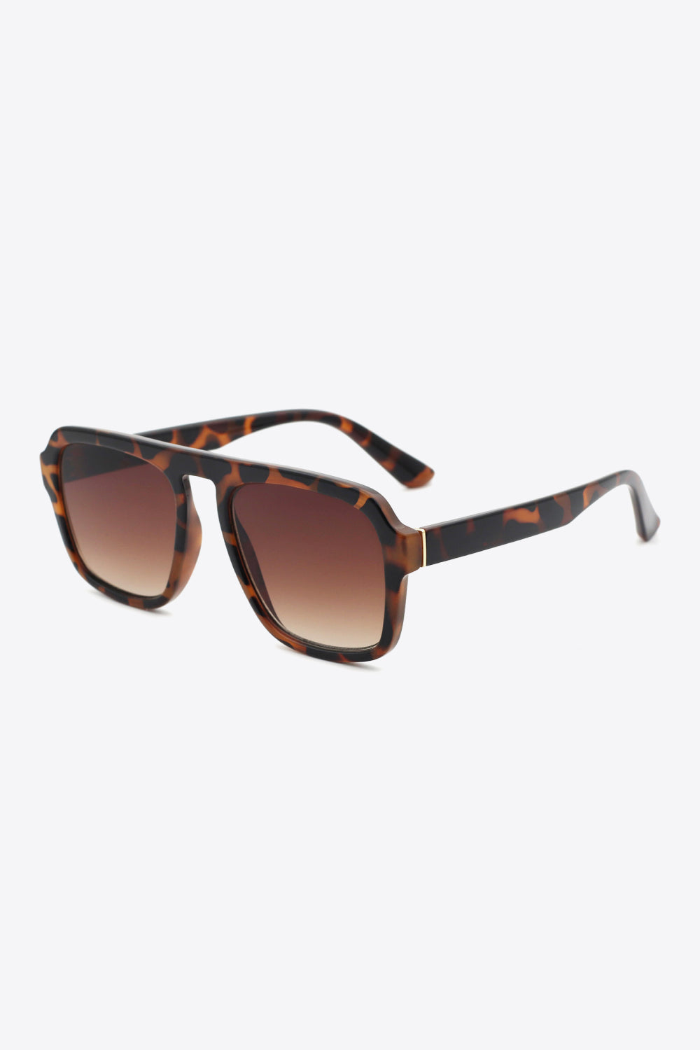 Tortoiseshell Square Polycarbonate Frame Sunglasses - nailedmoms