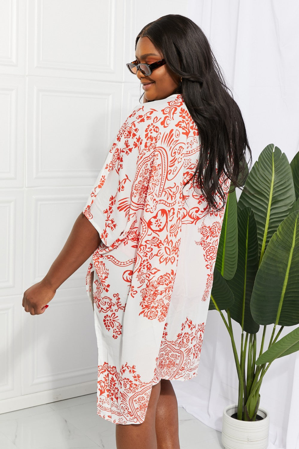 Floral Side Slit Cover Up - nailedmoms