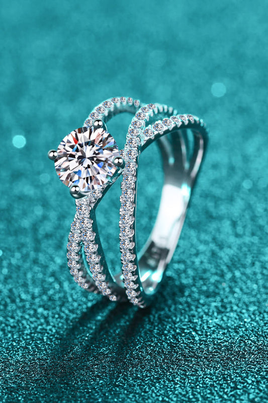 1 Carat Moissanite Crisscross Ring - nailedmoms