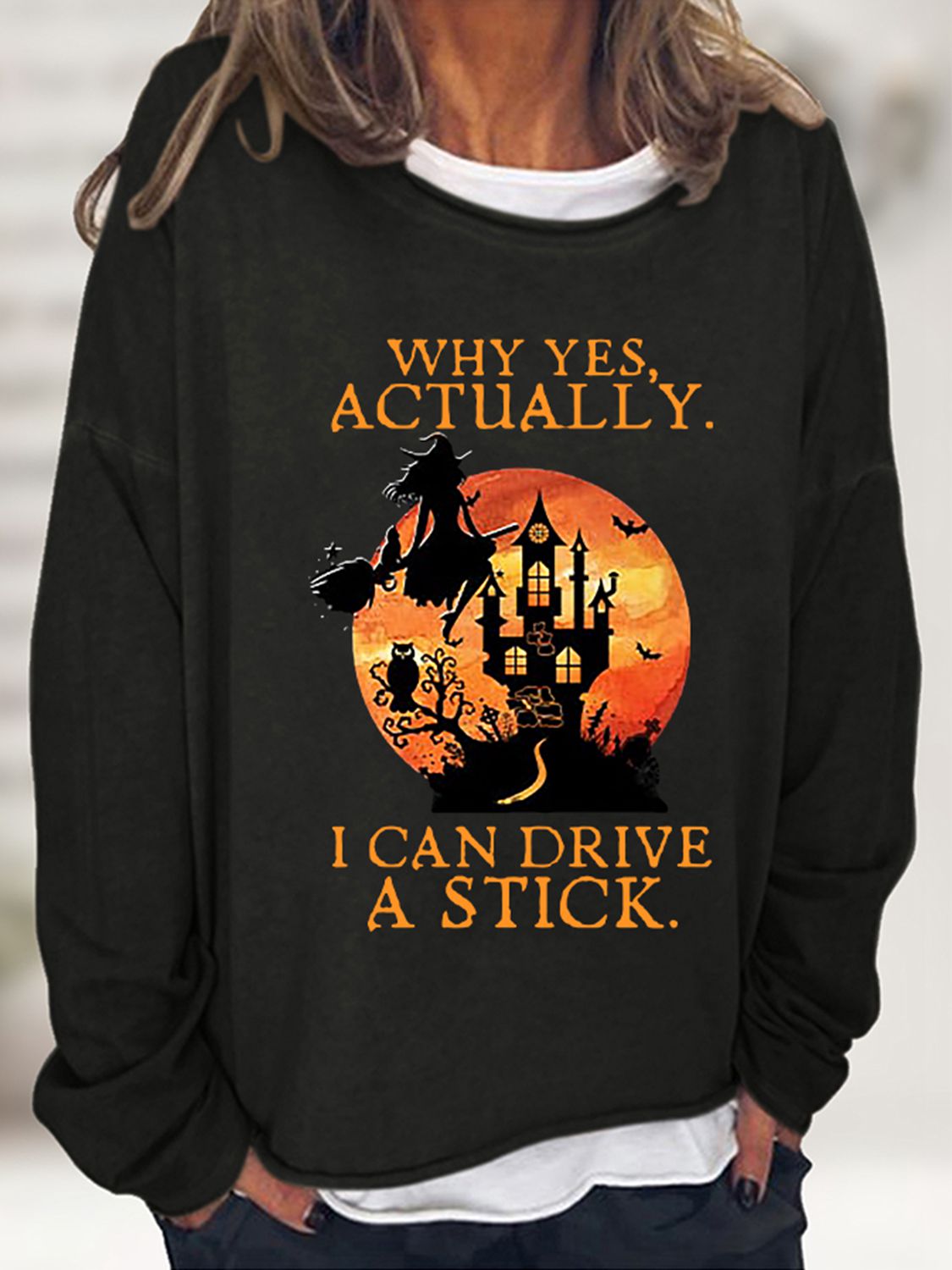 Full Size Graphic Round Neck Dropped Shoulder Sweatshirt - nailedmoms