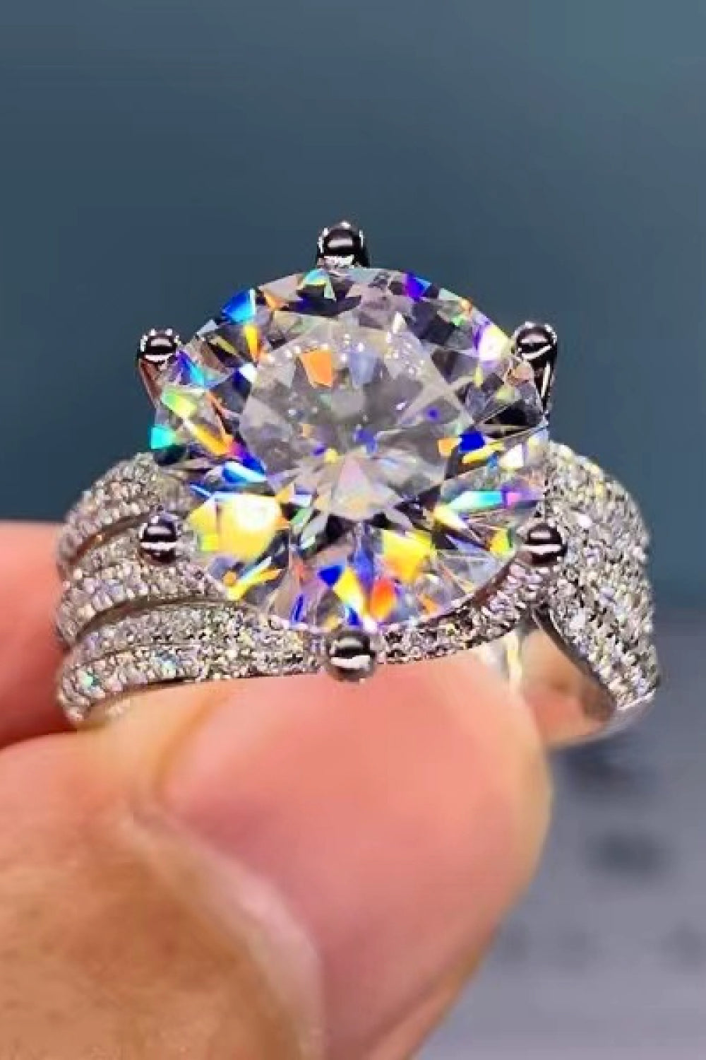 3 Carat Moissanite Three-Layer Ring - nailedmoms