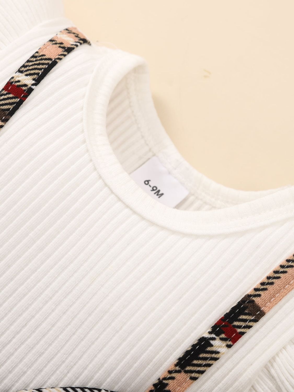 Girls Plaid Bow Detail Ribbed Dress - nailedmoms