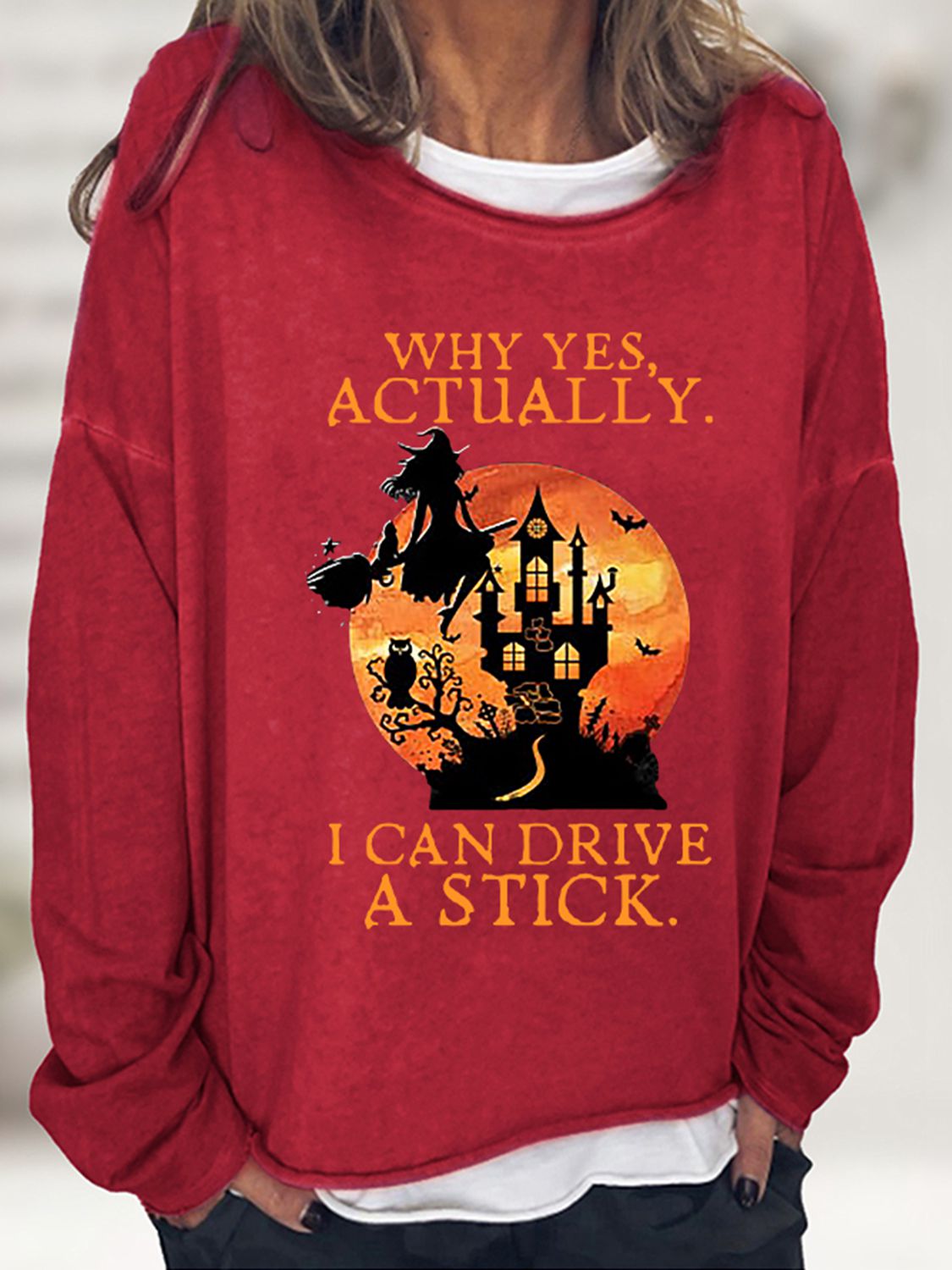 Full Size Graphic Round Neck Dropped Shoulder Sweatshirt - nailedmoms