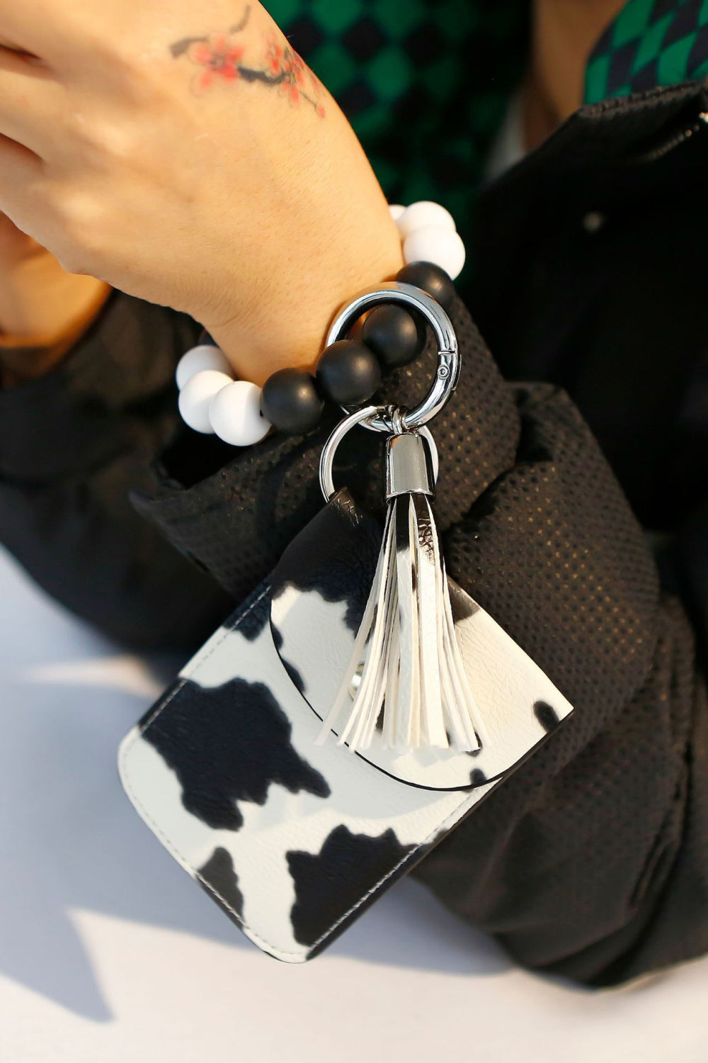 Bead Wristlet Key Chain with Wallet - nailedmoms