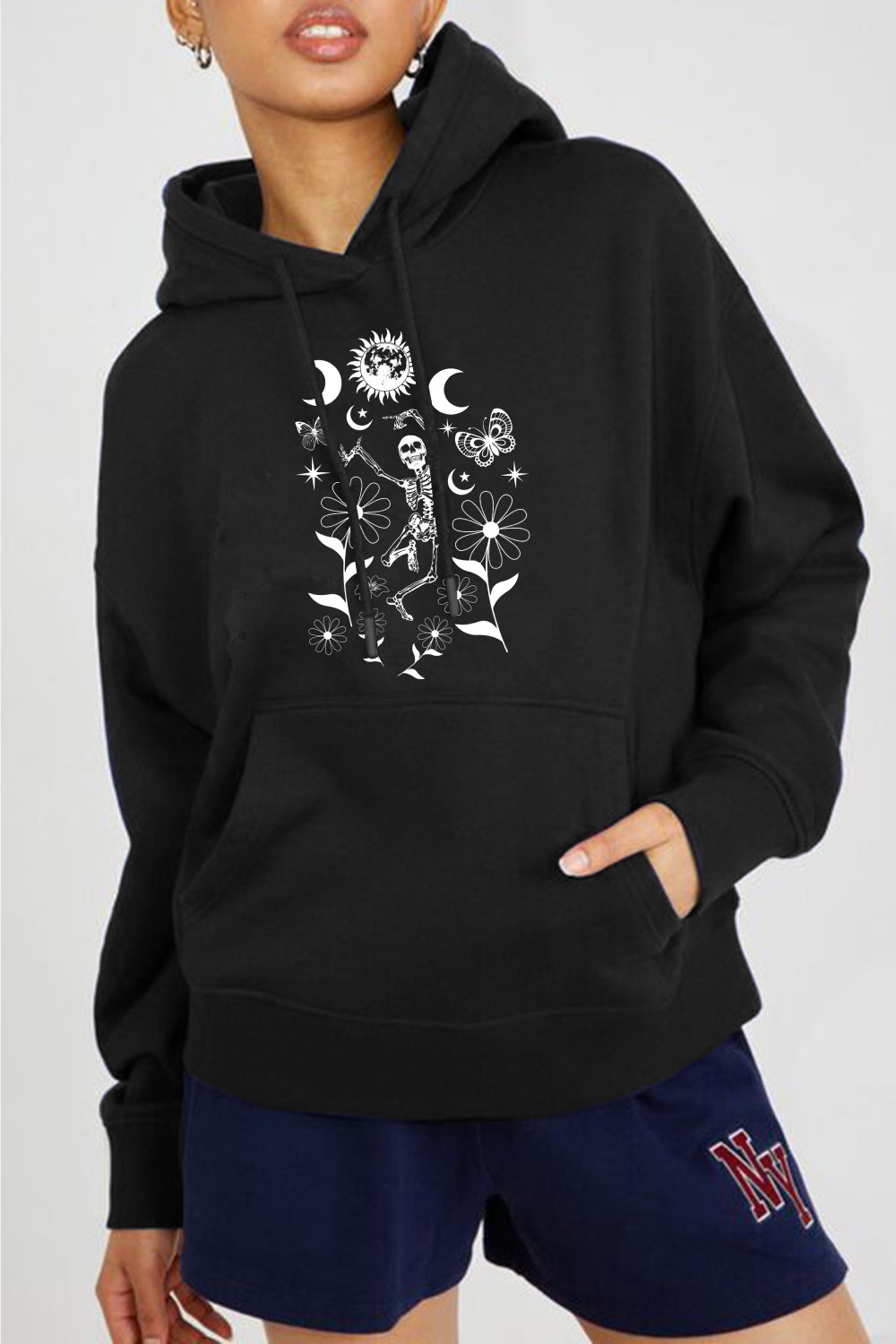 Simply Love Simply Love Full Size Dancing Skeleton Graphic Hoodie - nailedmoms