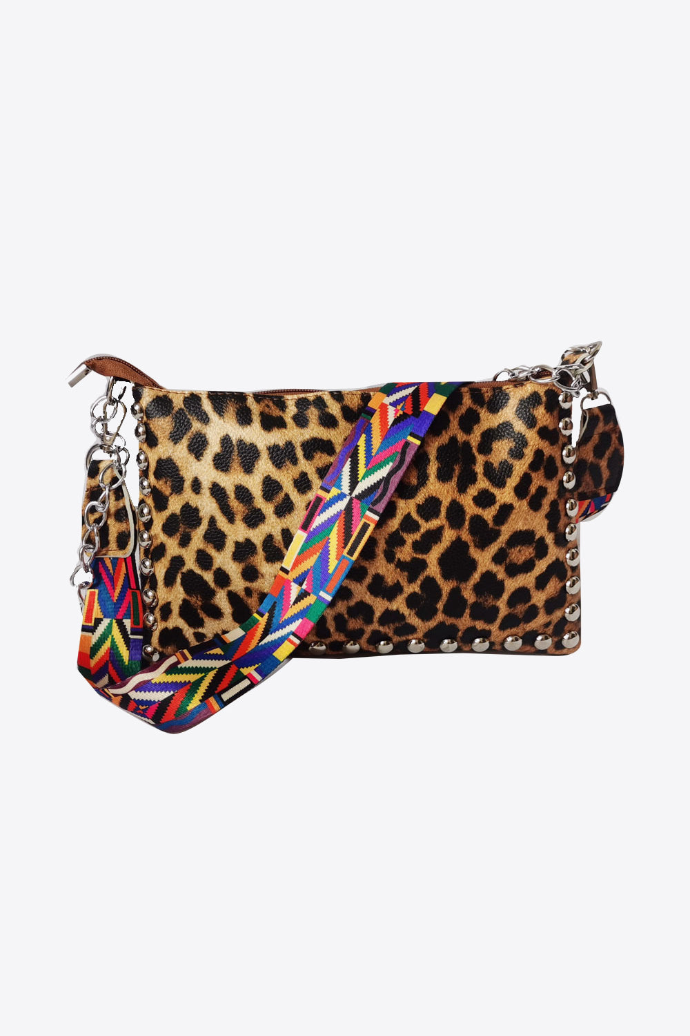 PU Leather Studded Shoulder Bag - nailedmoms