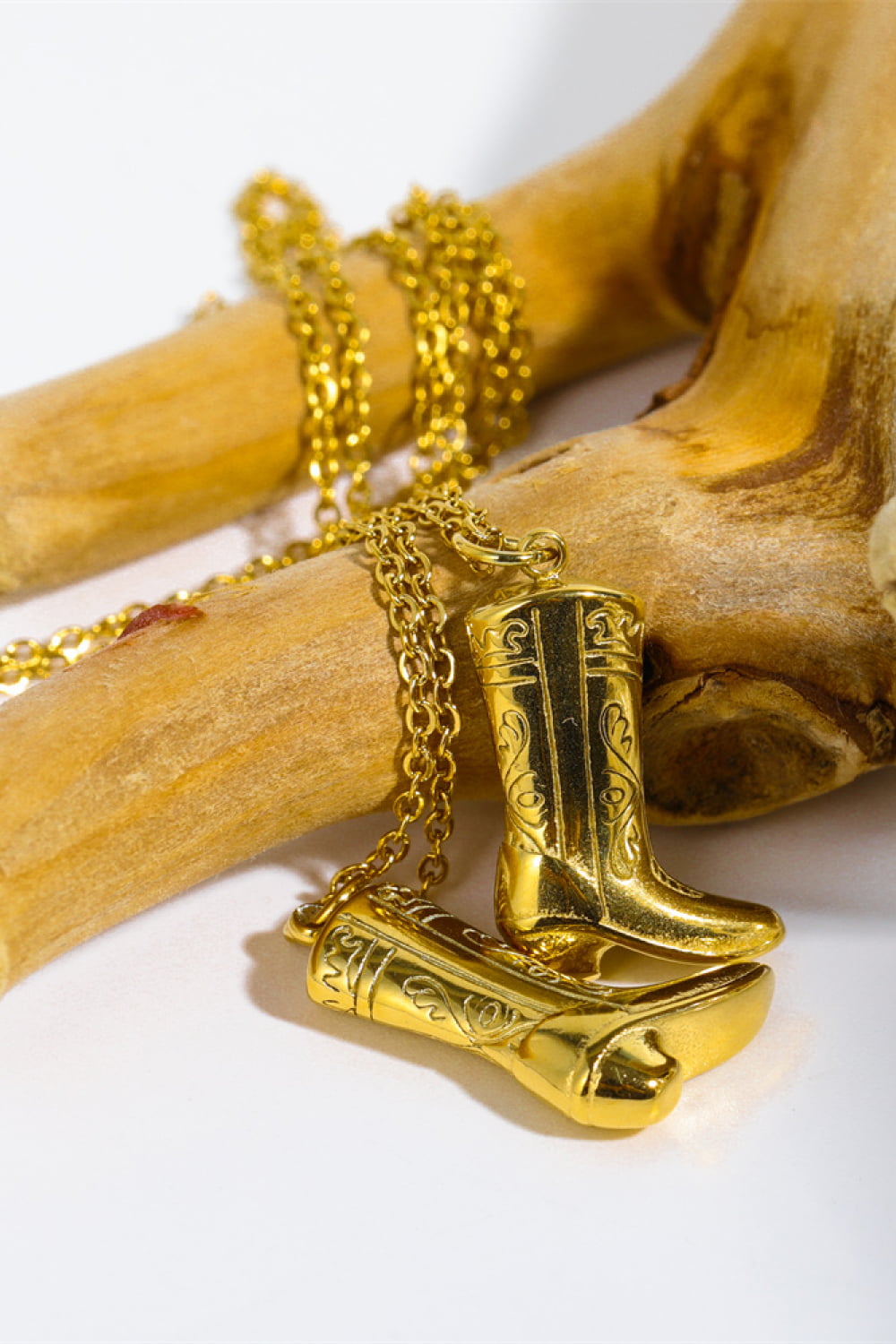 Cowboy Boot Pendant Stainless Steel Necklace - nailedmoms
