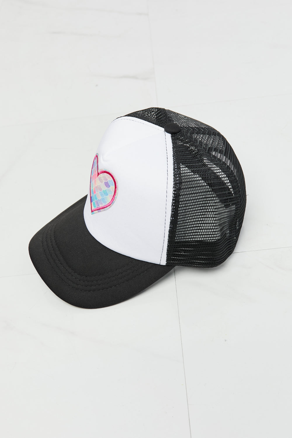 Fame Falling For You Trucker Hat in Black - nailedmoms