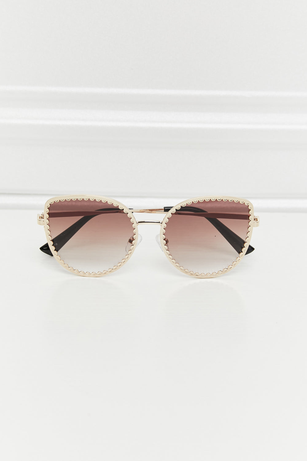 Full Rim Metal Frame Sunglasses - nailedmoms