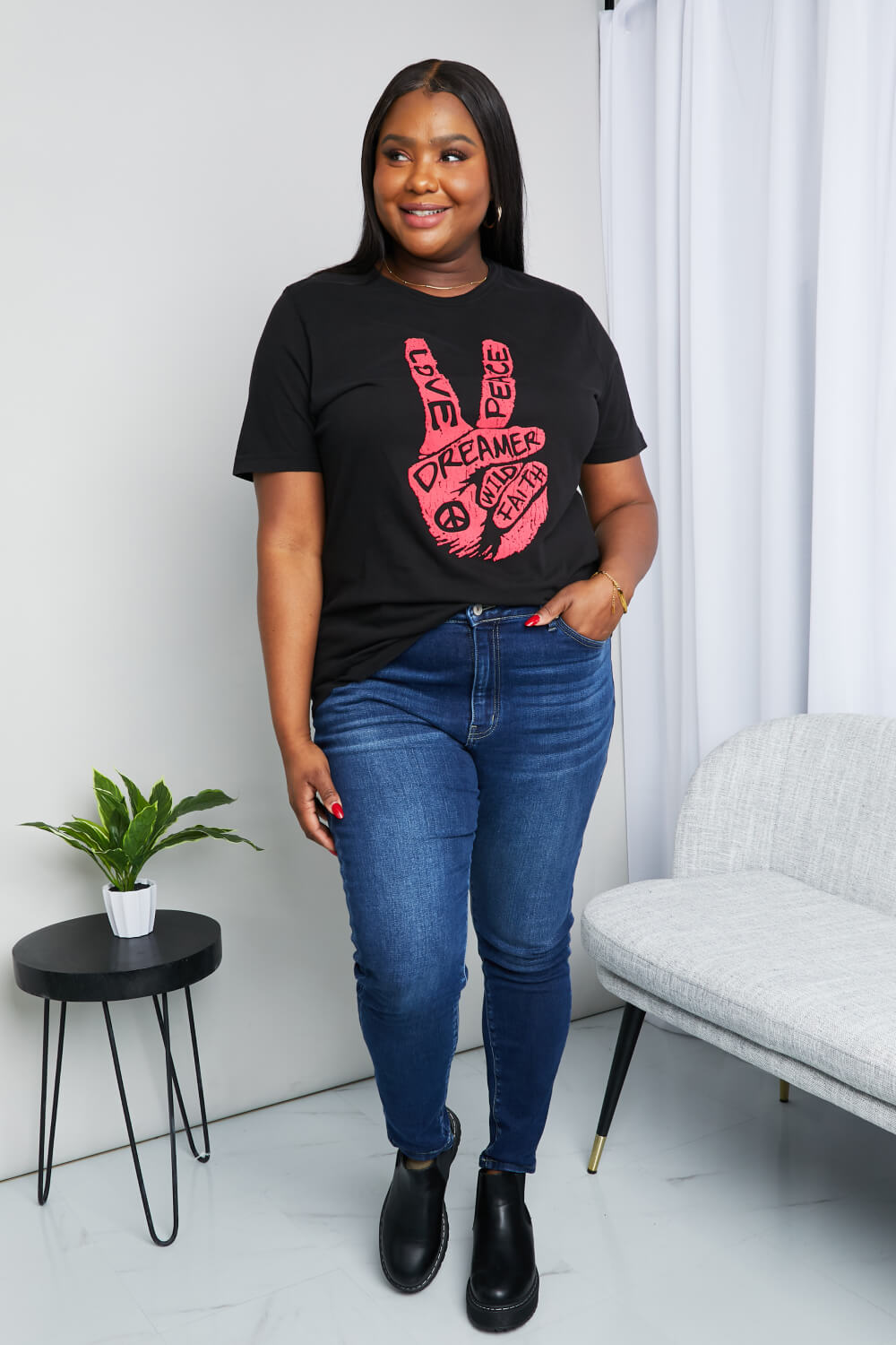 mineB Full Size Graphic Tunic T-Shirt - nailedmoms