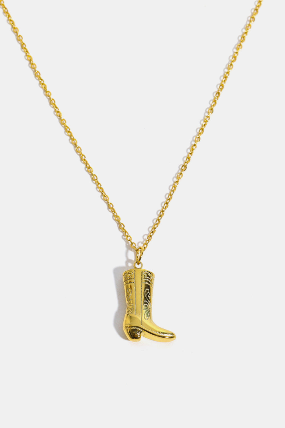 Cowboy Boot Pendant Stainless Steel Necklace - nailedmoms