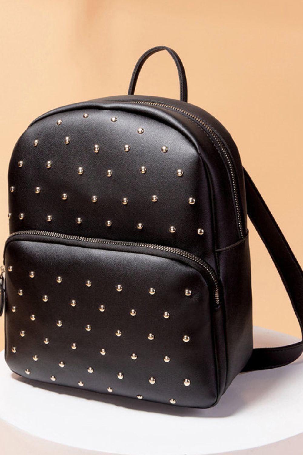 Studded PU Leather Backpack - nailedmoms